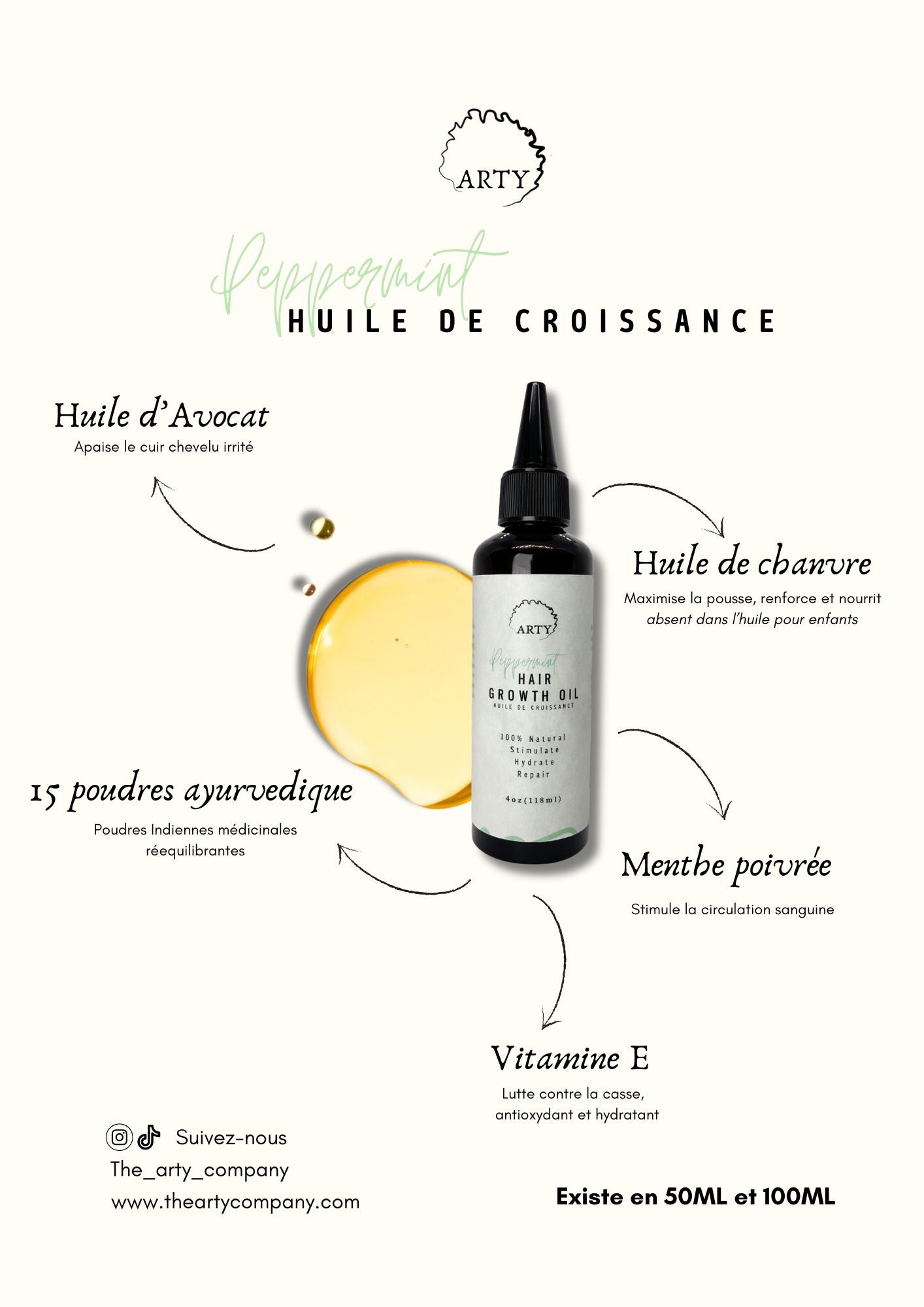 THE PEPPERMINT HAIR GROWTH OIL